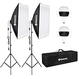 GEEKOTO Softbox Set Fotostudio 50 x 70cm, Dauerlicht...