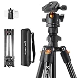 K&F Concept K234A0 Handy Stativ,163cm Kamera Stativ, Tripod...