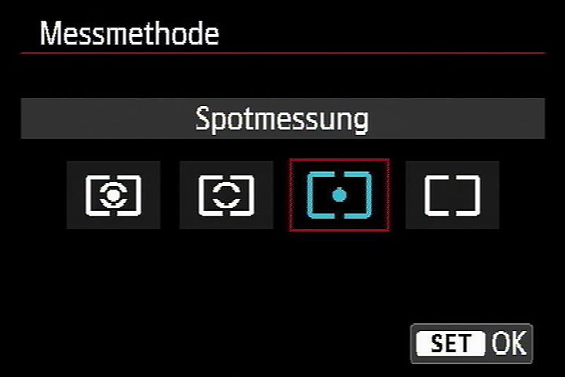 Spotmessung Kamera Einstllungen