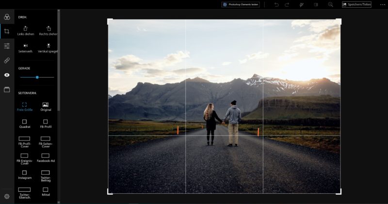 Bildbearbeitungsprogramm gratis Photoshop Express