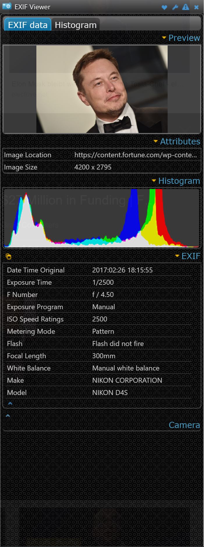 Exif-Daten mit Chrome auslesen