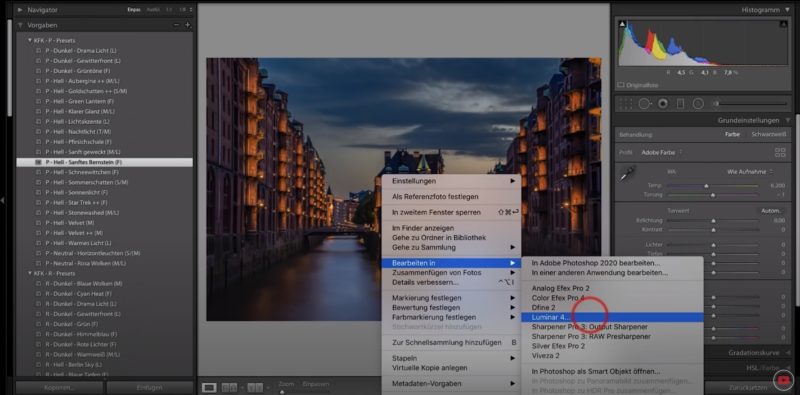 Luminar vs Lightroom Bearbeiten in