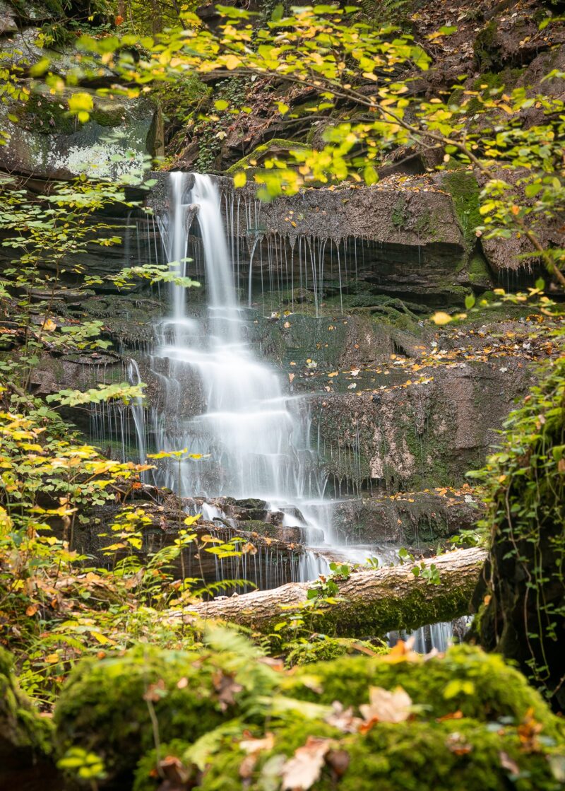 Naturfotos Wasserfall im Regen