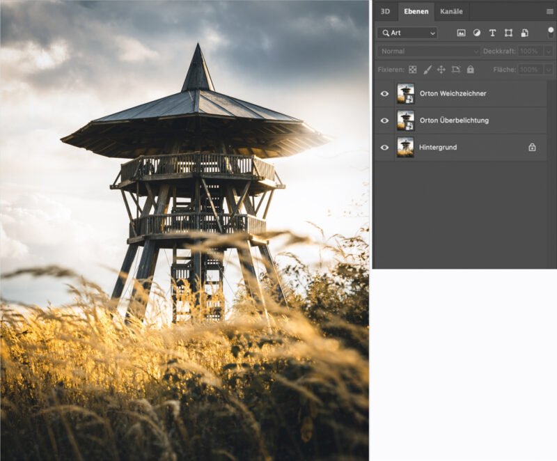 Orton-Effekt Photoshop Ebenen