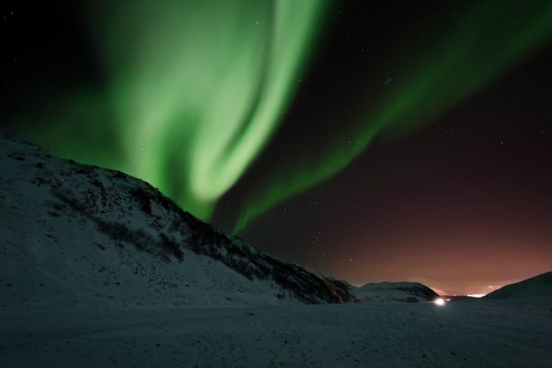 Polarlichter mit Stativ fotografieren