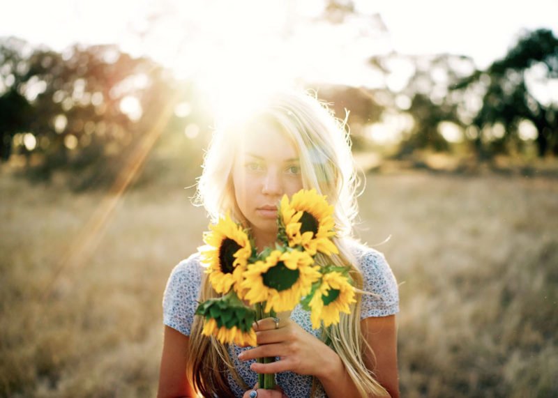 Portraitfoto Sonne im Rücken Lensflares