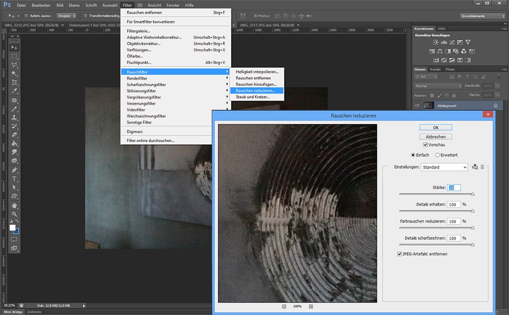 Rauschen Reduzieren Photoshop