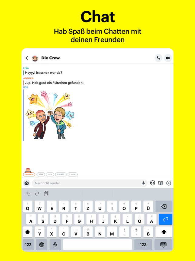 ‎Snapchat: Chatte mit Freunden Screenshot